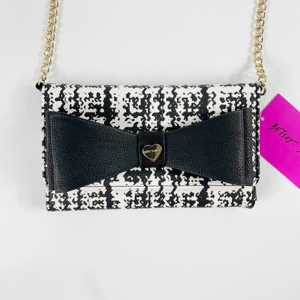Betsey Johnson Wallet on a String Crossbody Bow